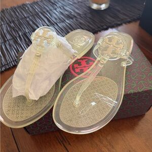 Tory Burch size 8 Mini Miller Clear Thong Sandals